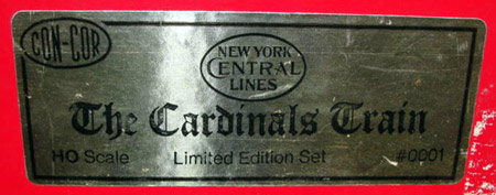 The 1926 Cardinal's Train Con-Cor HO Model