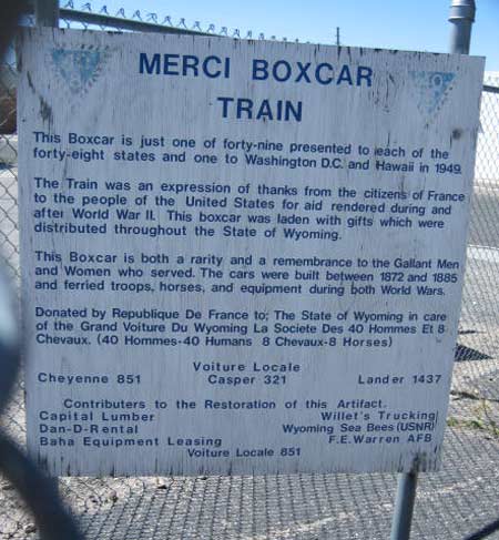 1949 Merci Train Boxcar Wyoming